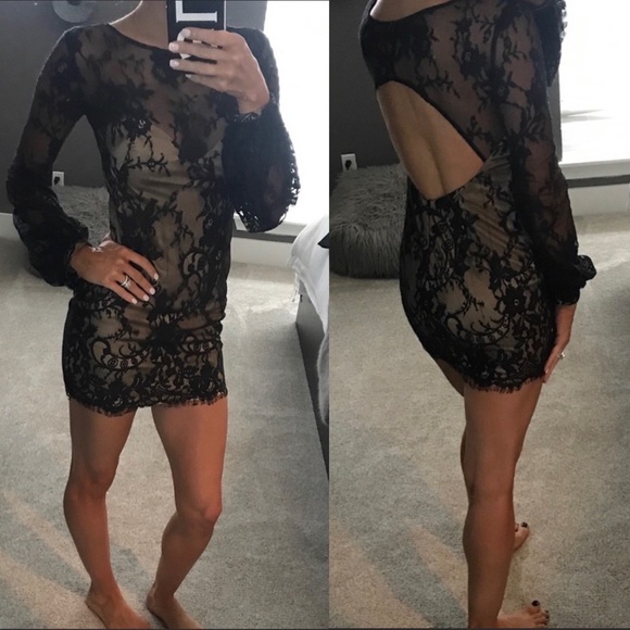 Katie May Britney Lace Long Sleeve Mini Dress - Picture 14 of 14